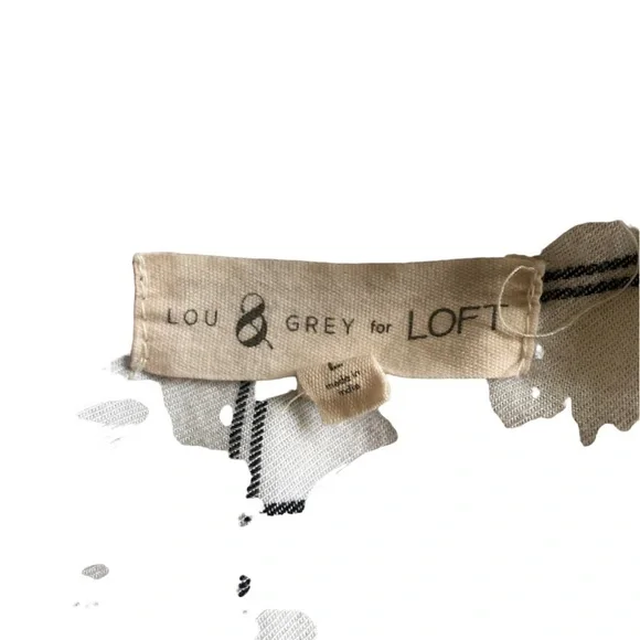 Lou and Grey for Loft Henley Style Blouse Women L Window Pane Plaid - Picture 8 of 9